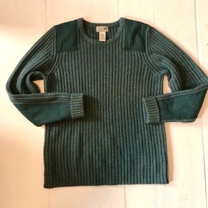 L.L. Bean Merino Wool crew sweater Teal